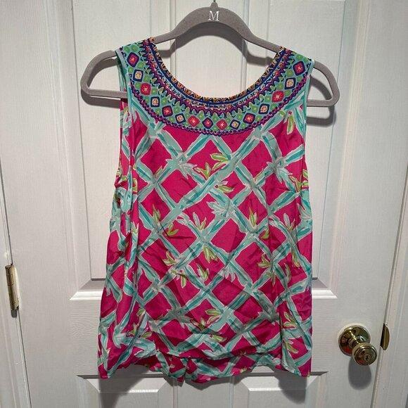 NWT Lilly Pulitzer 100% Silk Shell Top - Size Medium - Picture 2 of 4